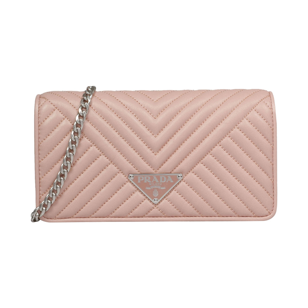 prada粉色羊皮春夏链条单肩包 奢批海外女士包袋