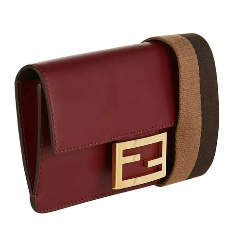 Fendi, двухцветные красные бретели, сумка на одно плечо