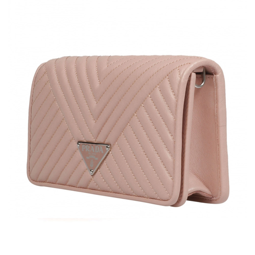 prada粉色羊皮春夏链条单肩包 奢批海外女士包袋