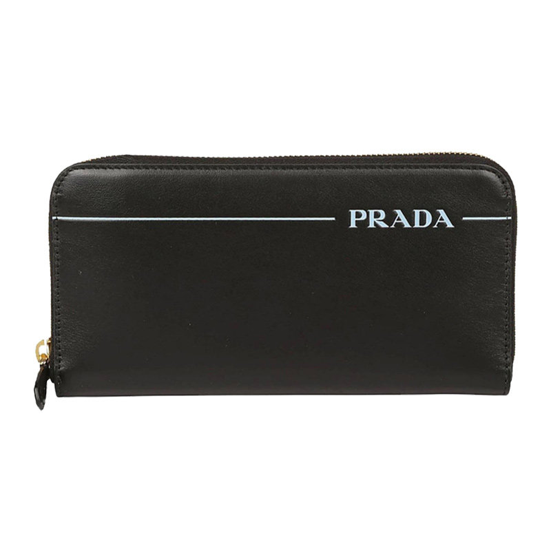 prada /普拉达男包黑色牛皮钱包 奢批海外钱包