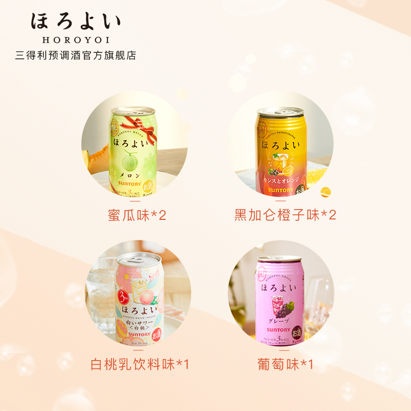 350mL 三得利 350mL 和乐怡预调鸡尾酒蜜瓜敷 日本 HOROYOI 350mL 三得利 350mL 和乐怡预调鸡尾酒蜜瓜敷 日本 HOROYOI