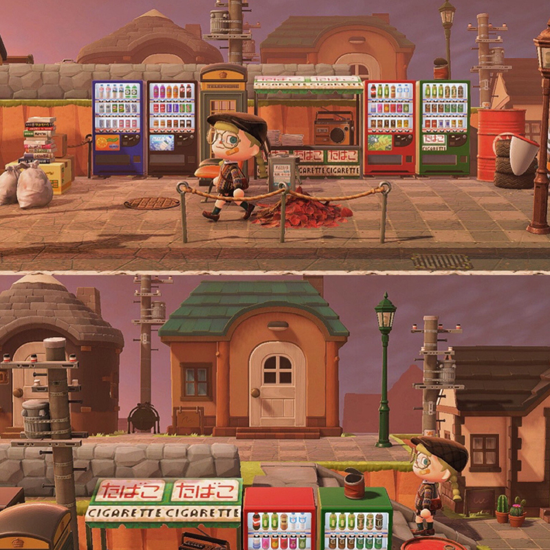 mp日式复古街道 室内外家具套餐素材动森动物之森友会岛屿设计 - 图1