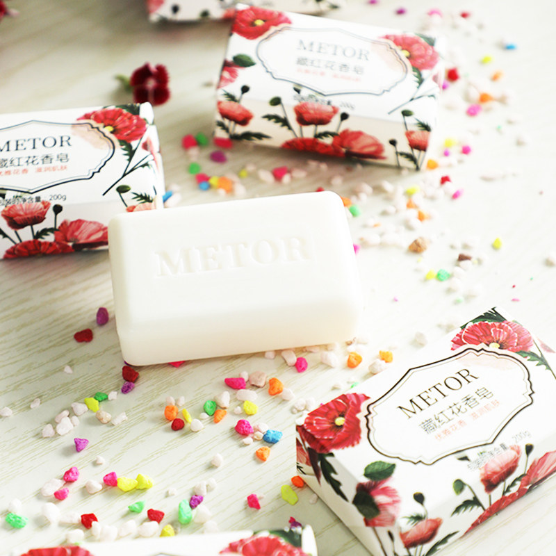 一枝梅玫瑰花香味持久洗澡沐浴肥皂 一枝梅洗护香皂