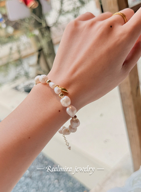 JINYU天然巴洛克珍珠手链女