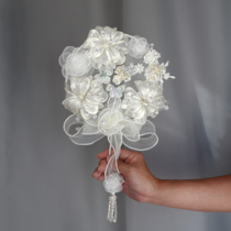 Chinese fan hand held with flowers out of the group fan advanced bifacial finished products embroidery Wedding Bride Diy Material