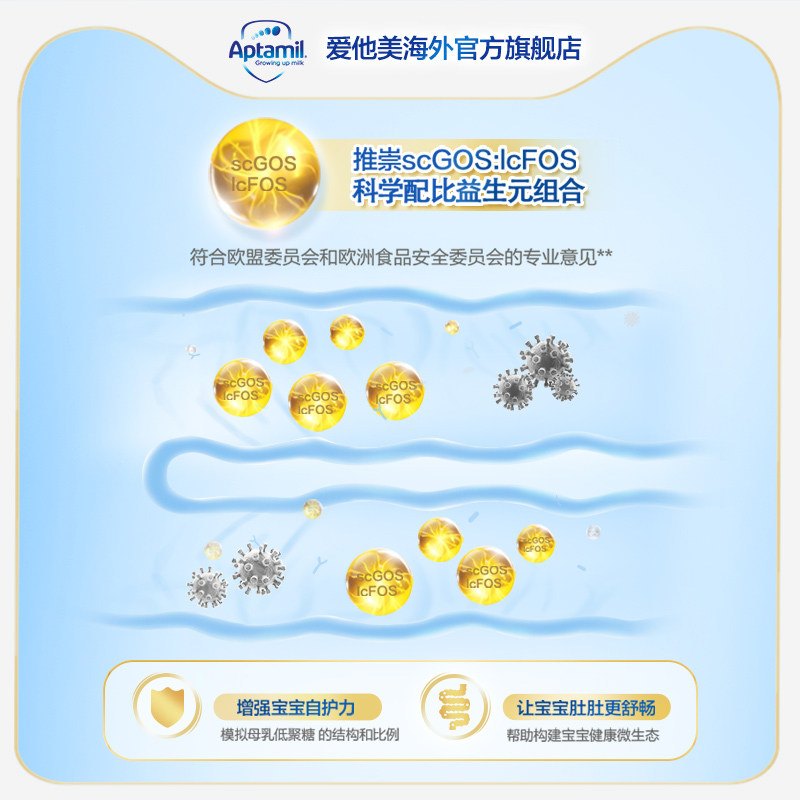 澳洲进口aptamil 2段金装官方奶粉 俊辰海外婴幼儿牛奶粉
