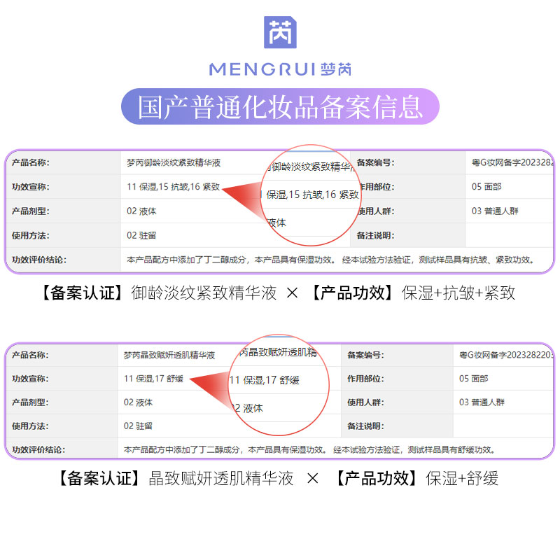 【贵妃专属】梦芮御龄淡纹紧致精华液早c晚a烟酰胺补水保湿提亮