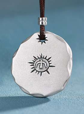 雄鹰实心吊坠男士款国风龙年鹏程万里项链挂坠