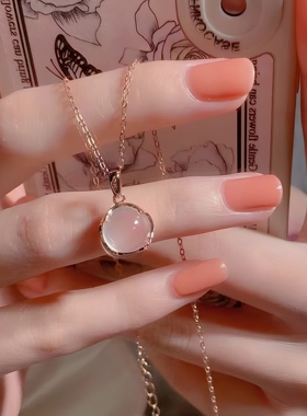 2025新款白玉髓项链女ins小众气质甜美温柔少女心髓锁骨链送礼物