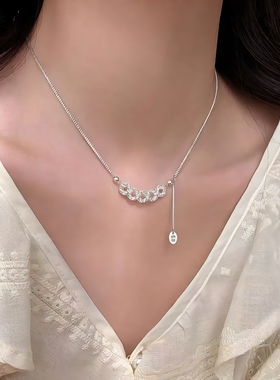 新款五帝钱项链女轻奢小众设计感高级感锁骨链送女友闺蜜生日礼物