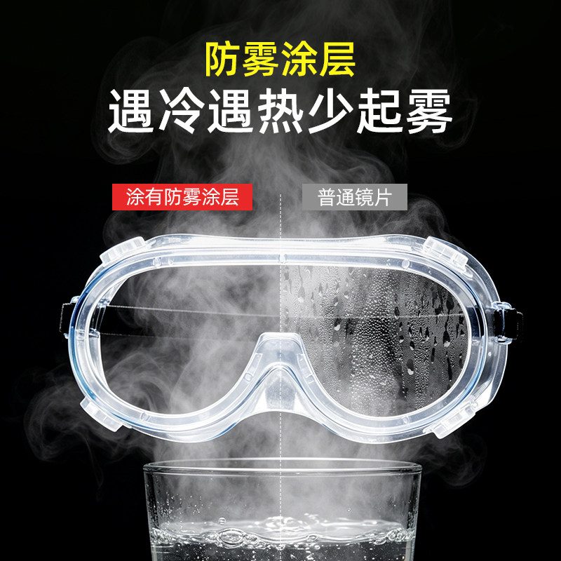 职安康护目镜劳保防飞溅防灰尘不起雾角磨机切割打磨防护可戴眼镜