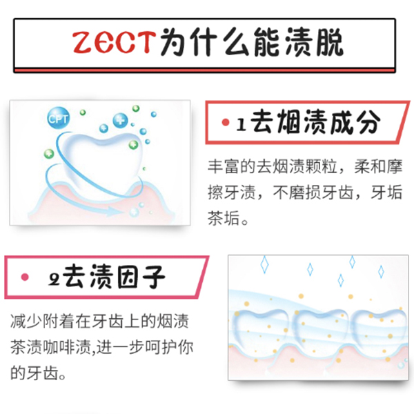 2支装日本原装狮王zact去除烟渍茶渍咖啡渍牙垢去黄口臭亮白牙膏 - 图0