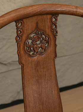 明代黄花梨透雕麒麟纹圈椅（一对）明式古董家具海南黄花梨椅子