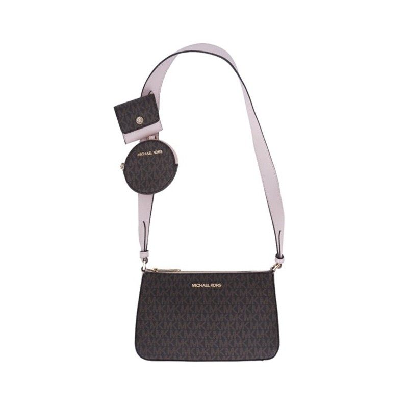 mk经典零钱包三合一老花配皮斜挎包 GRACE海外女士包袋