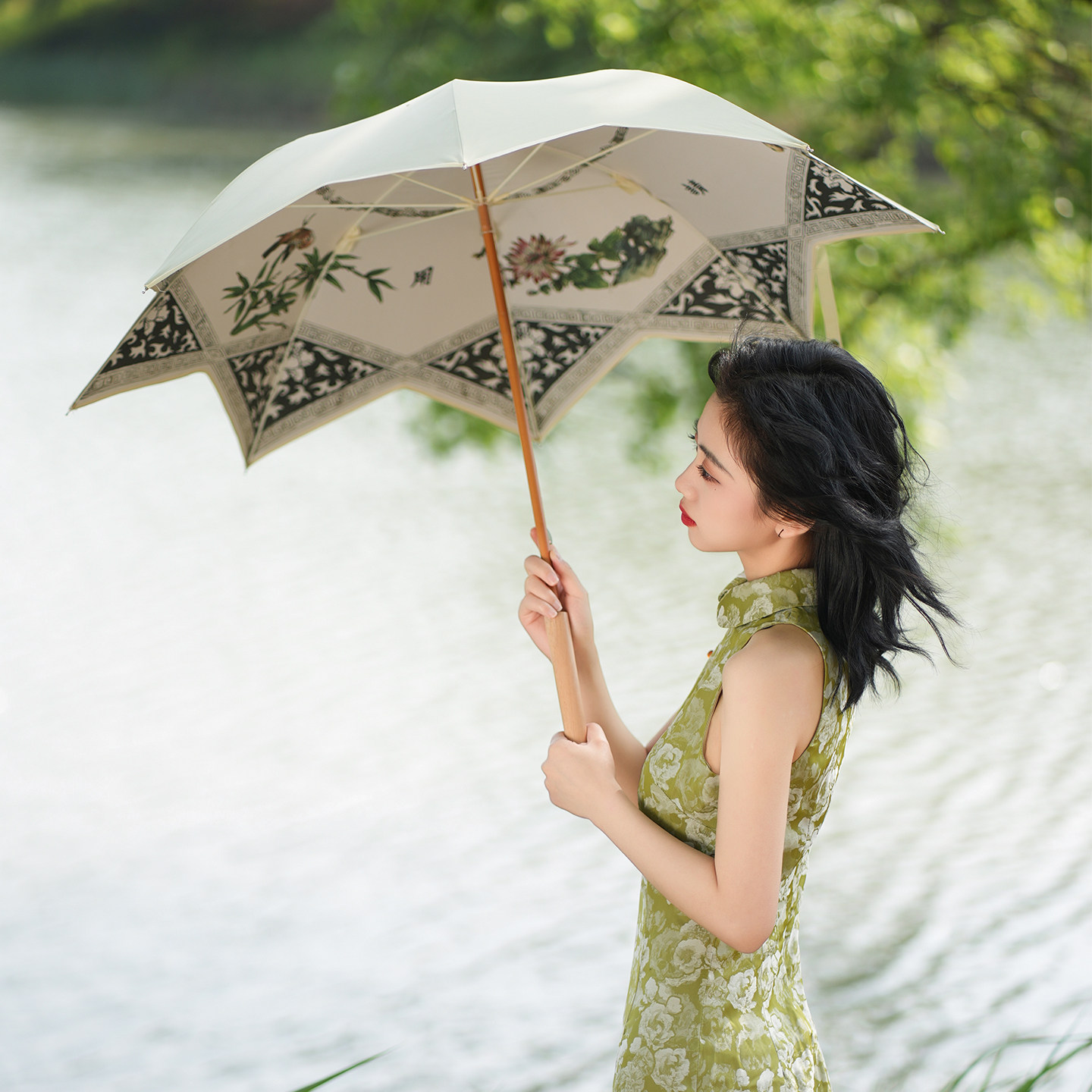【中国伞博物馆】八角伞文创复古古风旗袍清汉女雨伞直杆伞遮阳伞