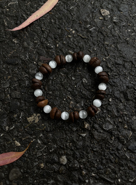 707同款A lone ranger【熟咖啡豆】小众设计手链手作饰品男女同款