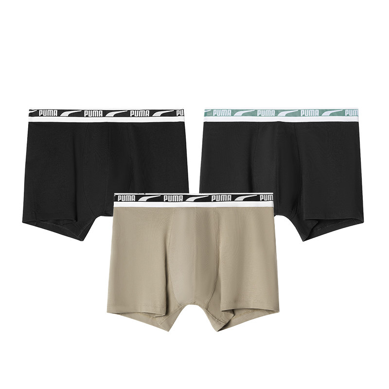 puma 2023男士舒适柔软运动透气内裤 PUMA内衣男平角内裤