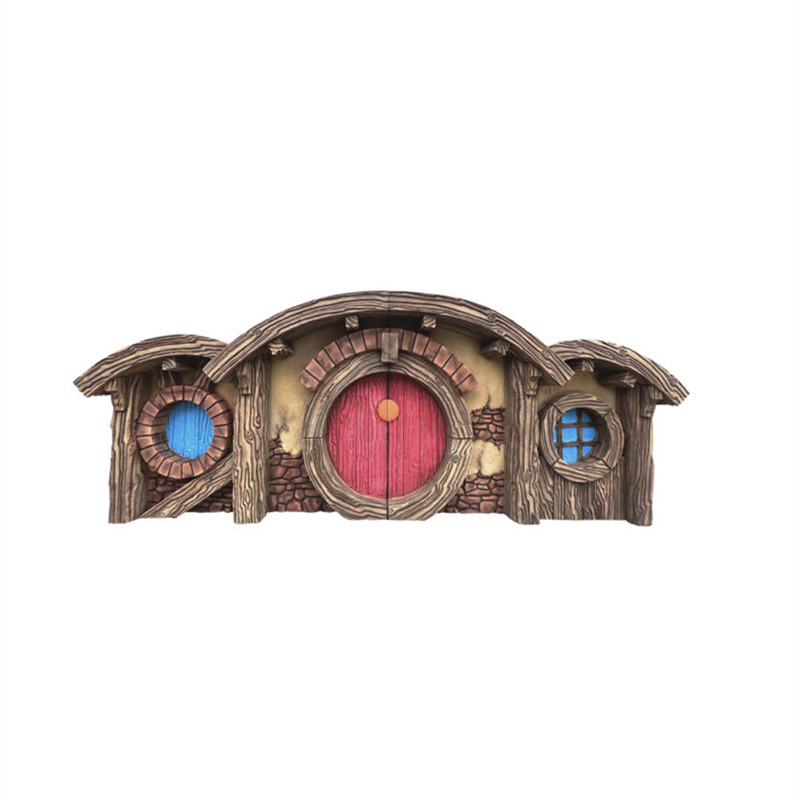 Hobbit hut rural revitalization tourist area landscape ornaments movie Lord of the Rings film and television props house