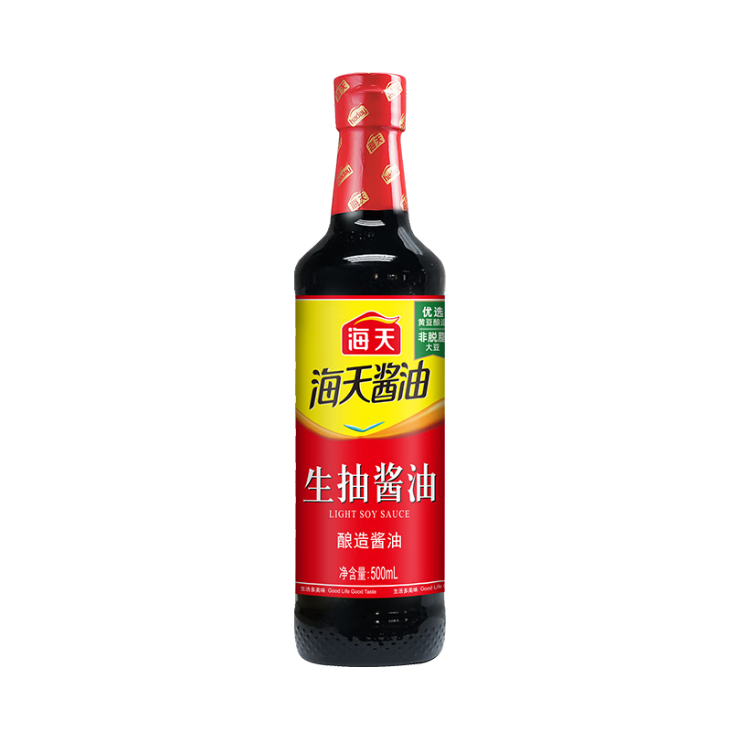 海天生抽/老抽酱油500ml家用厨房酿造炒菜生腌凉拌红烧上色蘸料 - 图3