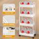 Bookshelf movable storage rack floor-standing children's toy storage rack household snacks trolley simple reading book FZ