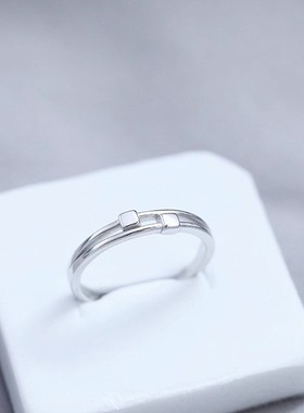 999纯银戒指高级个性简约素圈