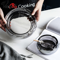 Home Living Room Ashtrays Personality Creative Snow Eggplant Nordic Ins Wind Light Lavish Leadless Crystal Glass Smoke Cylinders