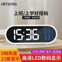 Ritters Electronic Humitometer Alarm Clock Sound Control Touch Home Indoor High Precision Room Temperature Gauge High Precision