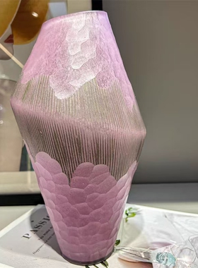 睿尚美家复古怀旧摹刻玻璃花瓶