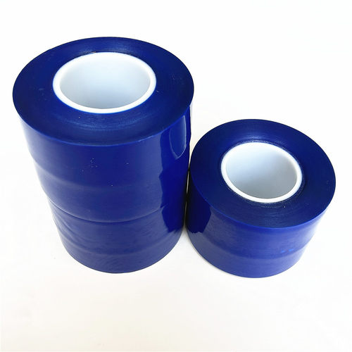 0.1*33M蓝色热收缩胶带耐高温PE胶粘带设备包装拼接热收缩胶带 - 图2
