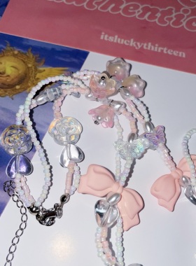 手工制作琉璃铃兰花串珠项链