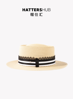 草帽法式优雅女夏天气质蕾丝