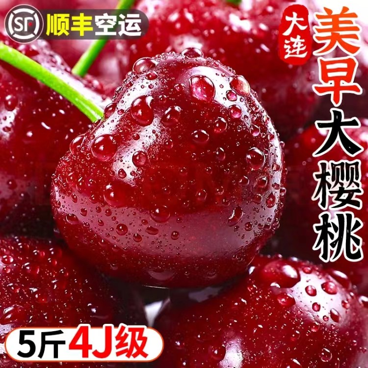 [48小时发货]现货美早大樱桃几口车厘子4j现摘新鲜孕妇水果包邮,淘宝优惠券,粉丝福利购,淘宝优惠卷