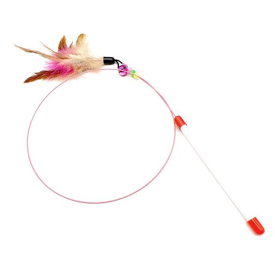 Funny cat stick, cat toy, bell, feather, self-stimulation, relief from boredom, funny cat artifact, bite-resistant steel wire, long pole, automatic pet supplies