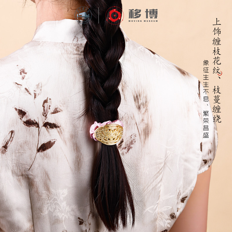 安徽博物院文创新中式金皖丝原创扎头发绳女高级感橡皮筋头绳发饰