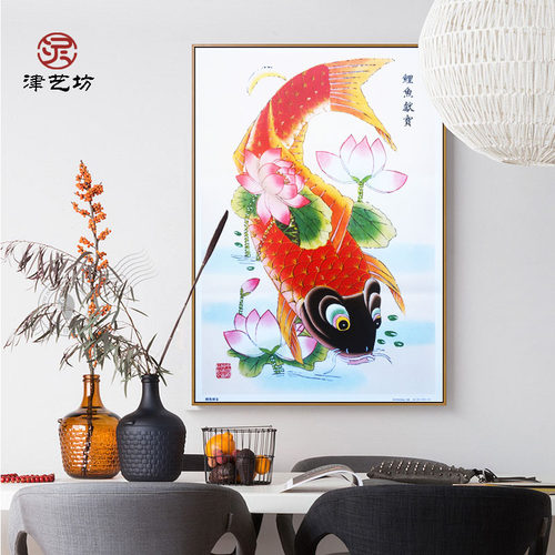 天津杨柳青年画印刷春节年货娃娃海报传统胶印老版画新婚求子求福 - 图1