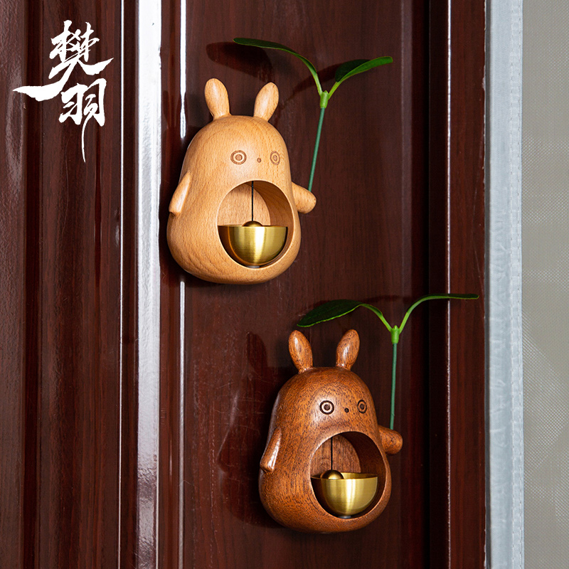 多巴胺门铃入户风铃龙猫铃铛吸门式纯铜撞铃店铺开门提醒进门挂饰 - 图2