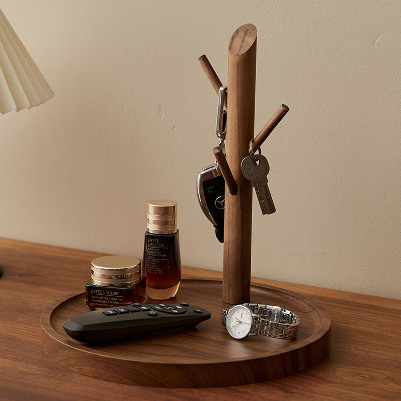 门口钥匙收纳盒创意摆件桌面玄关鞋柜置物架木质进门挂口罩钥匙架,淘宝优惠券,粉丝福利购,淘宝优惠卷