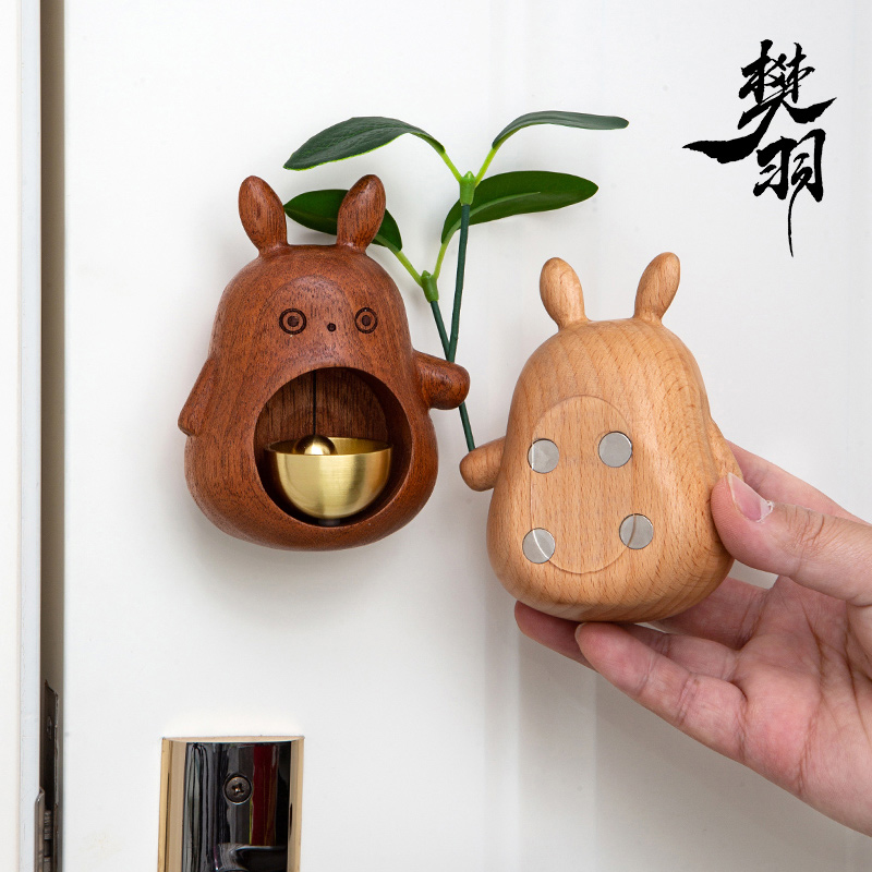 多巴胺门铃入户风铃龙猫铃铛吸门式纯铜撞铃店铺开门提醒进门挂饰 - 图0