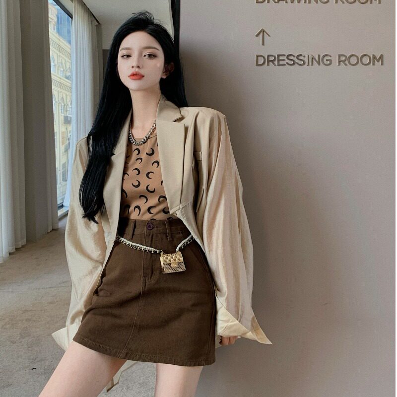 时髦洋气炸街三件套装夏季短裙子 燕熙茸大码女装