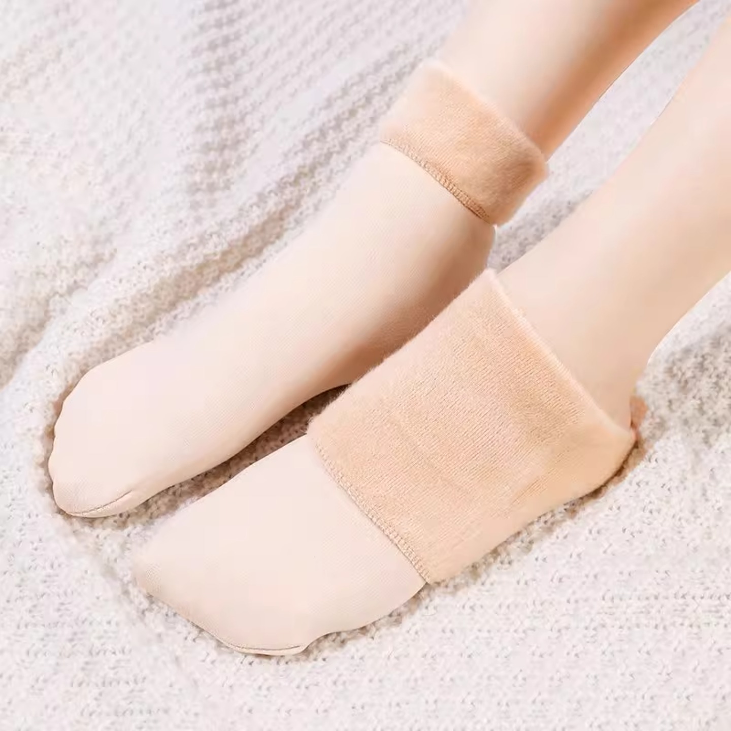 【10双装】冬季加绒加厚雪地袜防冻保暖袜子男女长筒地板袜抗寒 - 图2