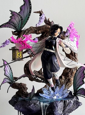 鬼灭之刃盲盒手办模型动漫摆件玩具炭治郎霞柱水柱蝴蝶忍雕像礼物