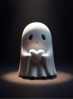 跨境爆款 Cute Ghost Statuet 万圣节创意幽灵摆件家居花园