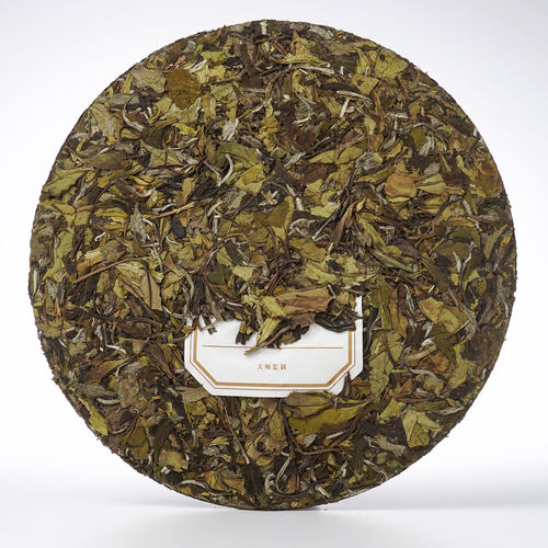梅相靖大师二朵梅2016年荒野贡眉正宗福鼎老白茶茶叶紧压茶饼300g - 图0