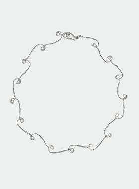 SpiralNecklace项链白金色