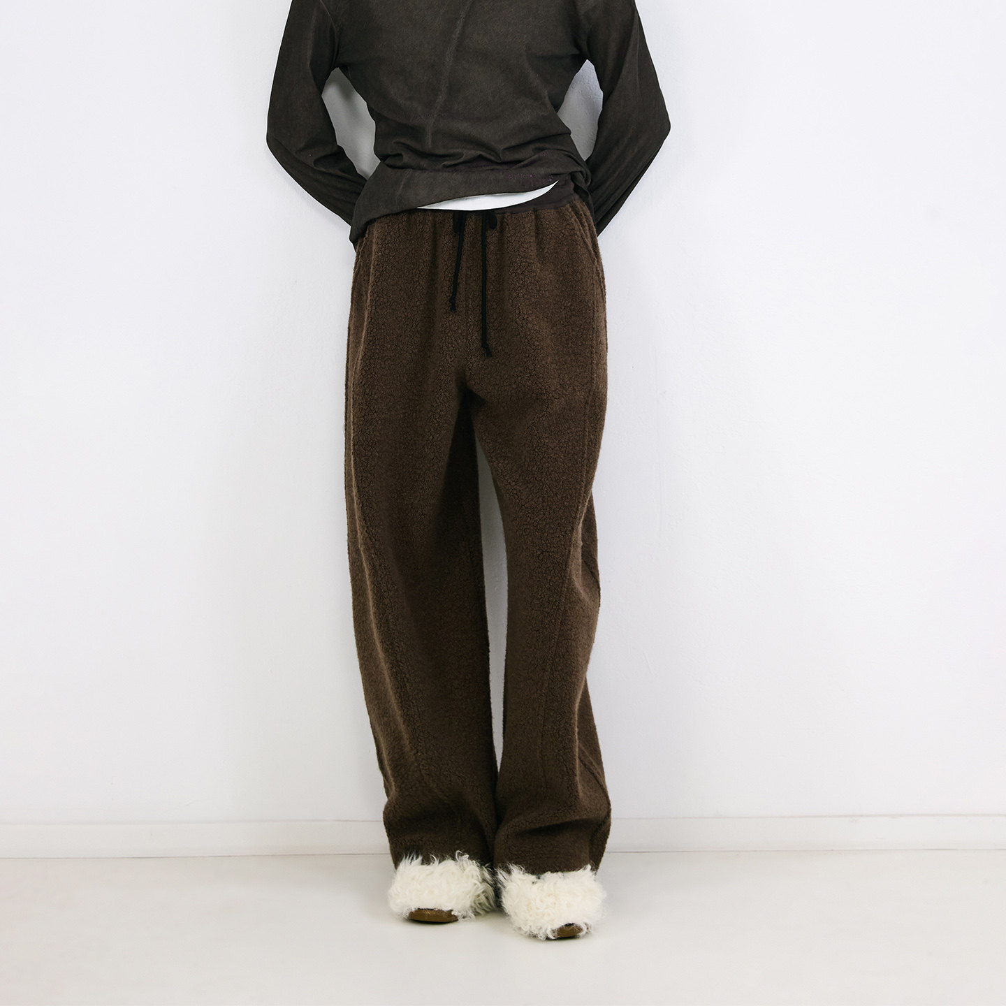 【VVNK JANE PLUS】hug 2025秋冬新款裤子仿羊羔卫裤,淘宝优惠券,粉丝福利购,淘宝优惠卷