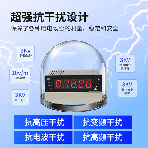 DP4电流表直流电压表电流表数显高精度交流采样上下限控制电阻表 - 图1