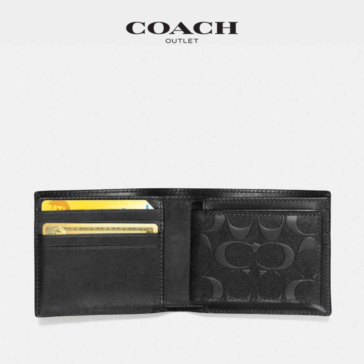 coach /蔻驰奥莱男包经典零钱包 COACHoutlet钱包