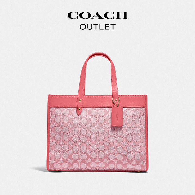 COACH/蔻驰奥莱女士经典标志FIELD 30号托特包手提包 - 图0