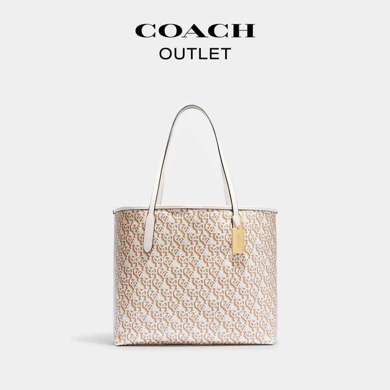 coach /蔻驰奥莱经典标志托特包 COACHoutlet女士包袋