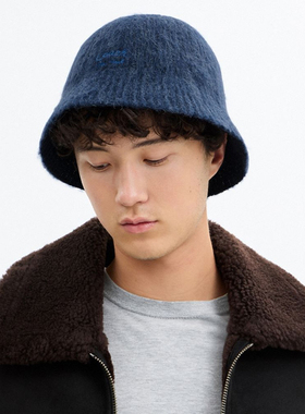 【新款】COACH/蔻驰奥莱男女同款针织渔夫帽复古秋冬保暖情侣款